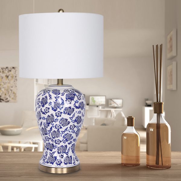 Sarantino Ceramic Floral Base Table Lamp - Image 8