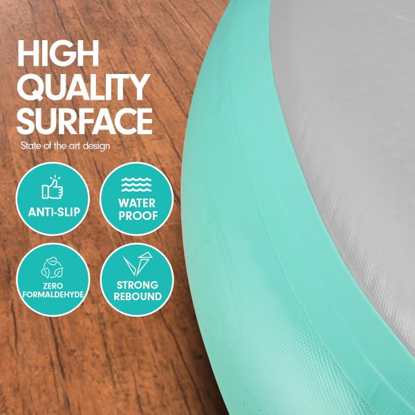 Powertrain 1m Air Track Spot Round Inflatable Tumbling Mat  Green - Image 2