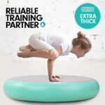 Powertrain 1m Air Track Spot Round Inflatable Tumbling Mat  Green