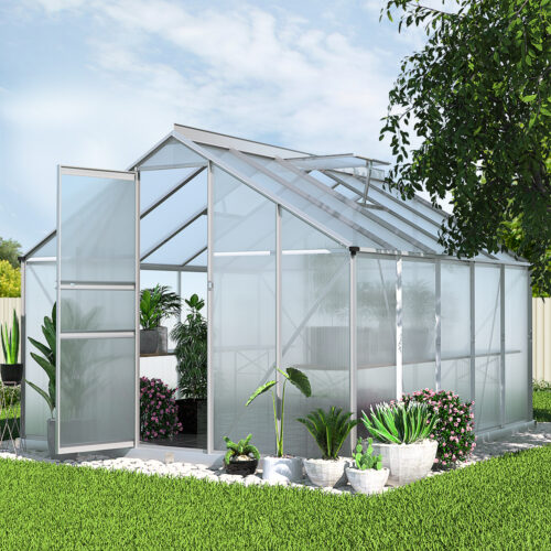 Green Fingers Greenhouse 3x2.5x1.95M Aluminium Polycarbonate Green House Garden Shed - Image 7