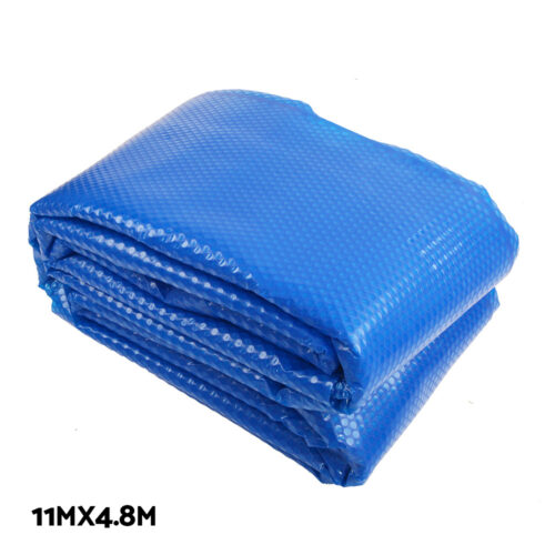 Aquabuddy Pool Cover 500 Micron 11x4.8m Swimming Pool Solar Blanket 5.5m Roller Blue - Image 3
