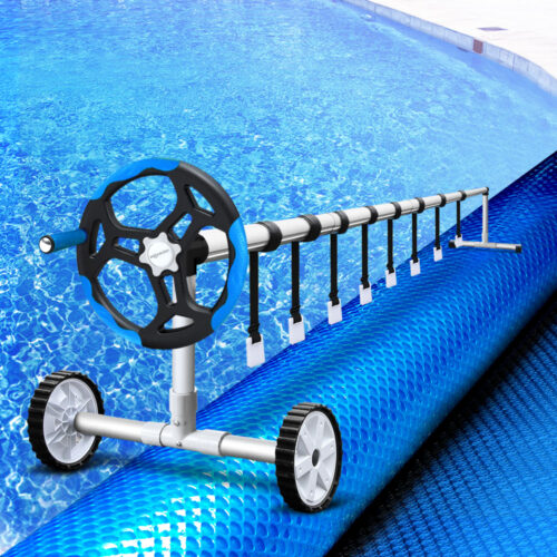 Aquabuddy Pool Cover 500 Micron 11x4.8m Swimming Pool Solar Blanket 5.5m Roller Blue - Image 7