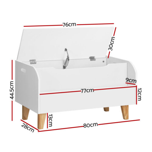 Keezi Kids Toy Box Chest Bookshelf Storage Children Bookcase Organiser Display - Image 2