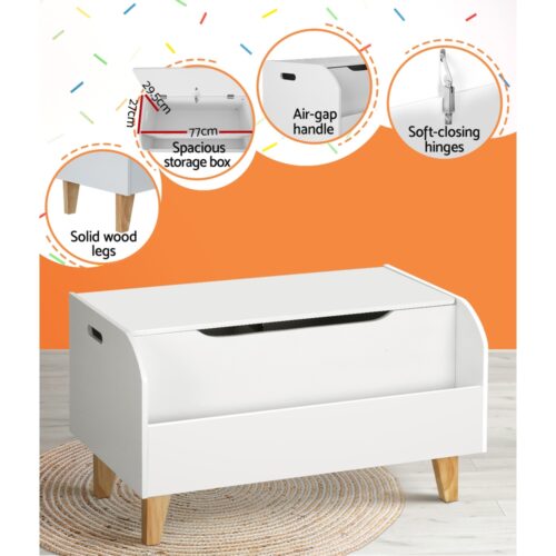 Keezi Kids Toy Box Chest Bookshelf Storage Children Bookcase Organiser Display - Image 7