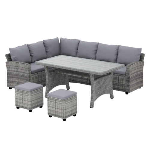 Gardeon Outdoor Dining Set Wicker Table Chairs Setting 8 Seater - Image 2