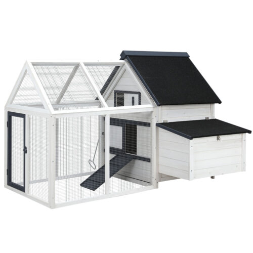 i.Pet Chicken Coop Rabbit Hutch 166cm x 120cm x 112cm Large Chicken Coop House Run Cage Wooden - Image 2