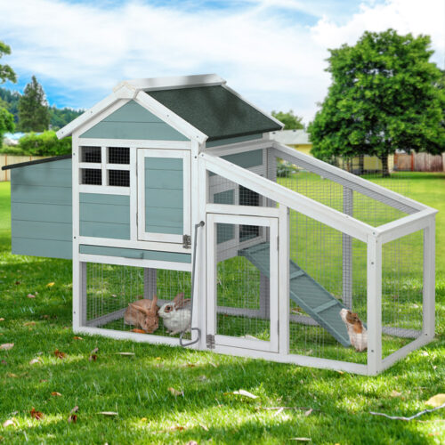 i.Pet Chicken Coop Rabbit Hutch 150cm x 60cm x 93cm Large Chicken Coop House Run Cage Wooden - Image 9
