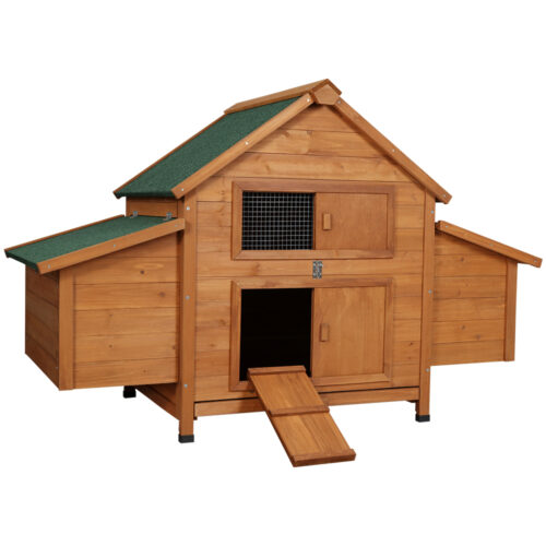i.Pet Chicken Coop Rabbit Hutch 150cm x 68cm x 96cm Large Chicken Coop House Run Cage Wooden - Image 2