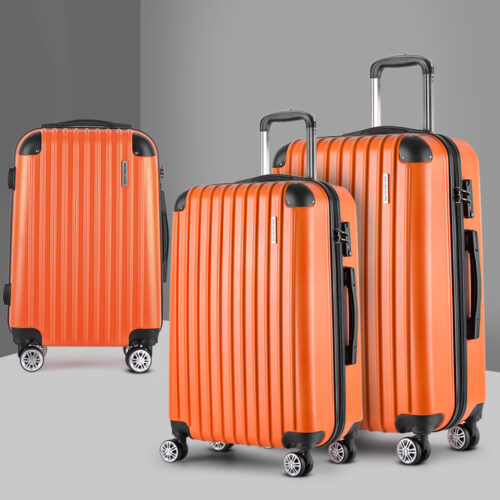 Wanderlite 20-24-28 Inch Luggage 3Set with TSA Lock Spinner Carry On Hard Shell Travel Suitcase Luggage Case Orange - Image 8
