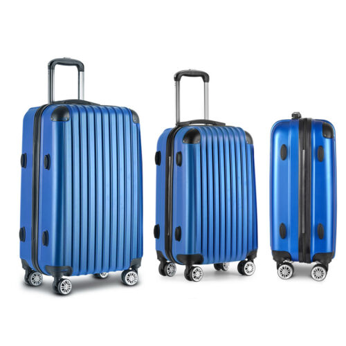 Wanderlite 3 Set Luggage 20-24-28 Inch with TSA Lock Spinner Hard Shell Travel Suitcase Luggage Organiser Case Blue - Image 3