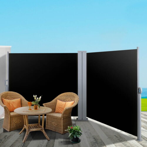 Instahut Side Awning Outdoor Blinds Sun Shade Retractable Screen 2X6M BK - Image 9