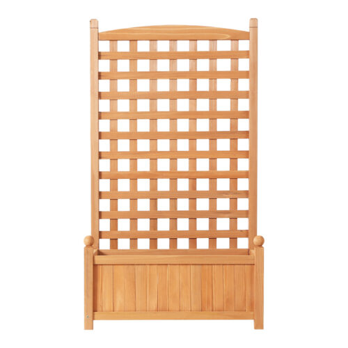 Green Fingers Garden Bed Wooden 64x35x115cm Planter Raised Box Container Trellis - Image 4
