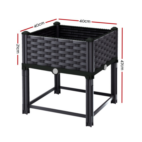 Green Fingers Garden Bed 40x40x23cm PP Planter Box Raised Container Growing Herb - Image 3