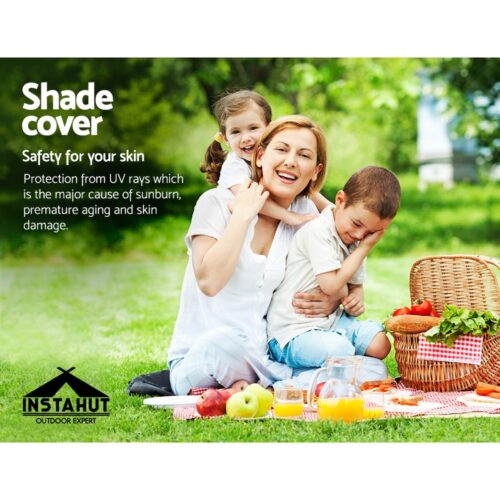 Instahut Shade Sail 6x6x6m Triangle 280GSM 98% Grey Shade Cloth - Image 8