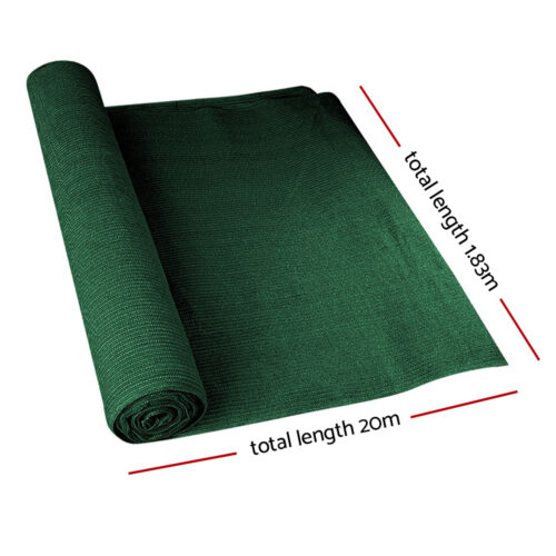 Instahut 50% Shade Cloth 1.83x20m Shadecloth Sail Heavy Duty Green - Image 3