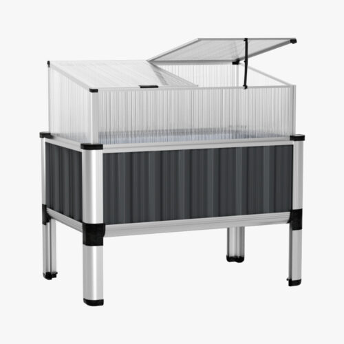 Green Fingers Garden Bed 80x49x74cm Greenhouse Planter Box Raised Galvanised Herb - Image 2
