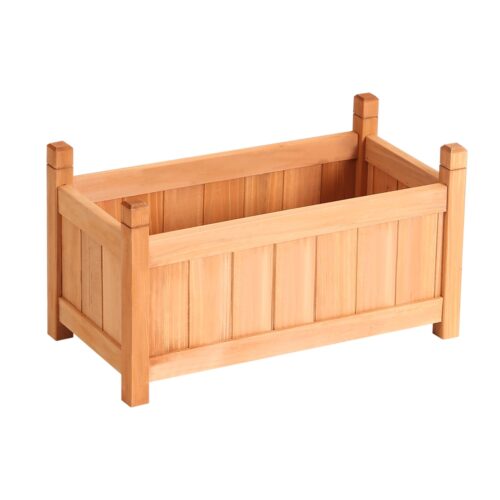 Green Fingers Garden Bed 60x30x33cm Wooden Planter Box Raised Container Growing - Image 2