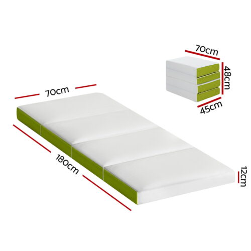 Giselle Bedding Foldable Mattress Folding Foam Single Green - Image 2
