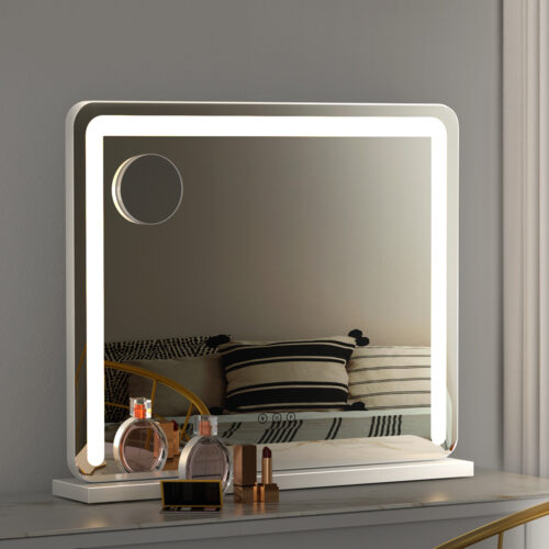 Embellir Makeup Mirror 60x50cm Hollywood Vanity with LED Light Tabletop White - Image 7