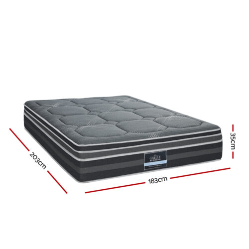 Giselle Bedding 35cm Mattress Bamboo Cover King - Image 2