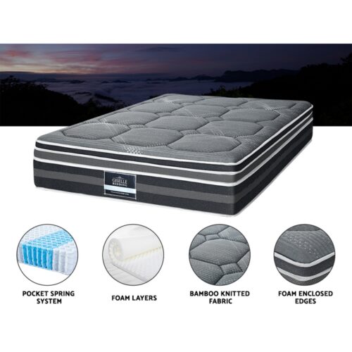 Giselle Bedding 35cm Mattress Bamboo Cover Queen - Image 4