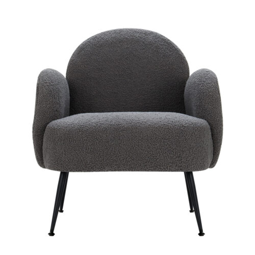 Artiss Armchair Boucle Charcoal Hanes - Image 3