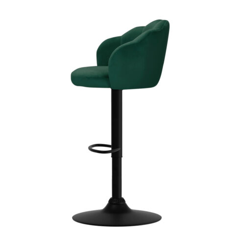 Artiss 2x Bar Stools Gas Lift Velvet Green - Image 3