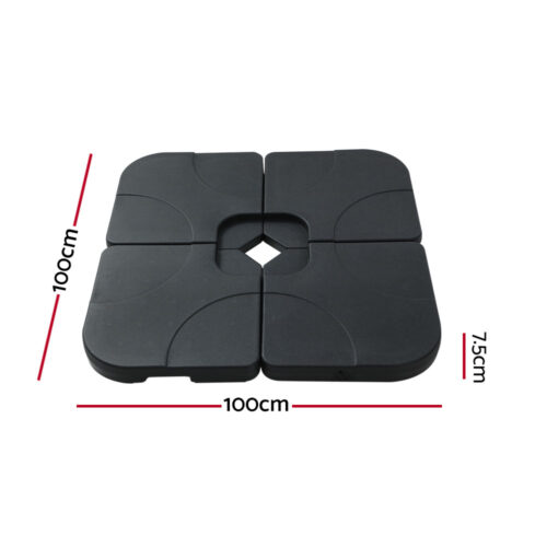Instahut Outdoor Umbrella Base 50cm 4 Plates Stand Pod Cantilever - Image 2
