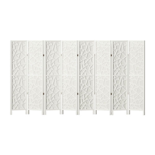 Artiss 8 Panel Room Divider Screen 325x170cm Clover White - Image 4
