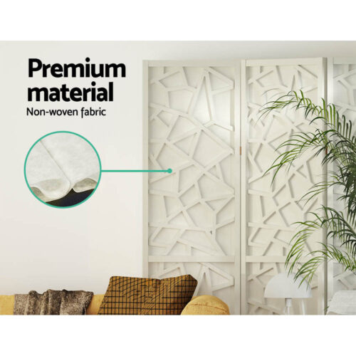 Artiss 8 Panel Room Divider Screen 325x170cm Clover White - Image 8