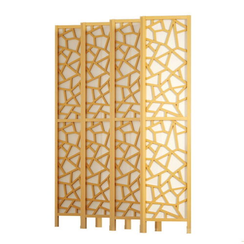 Artiss 8 Panel Room Divider Screen 325x170cm Clover Natural - Image 5