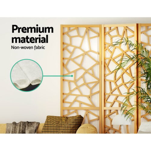 Artiss 8 Panel Room Divider Screen 325x170cm Clover Natural - Image 8