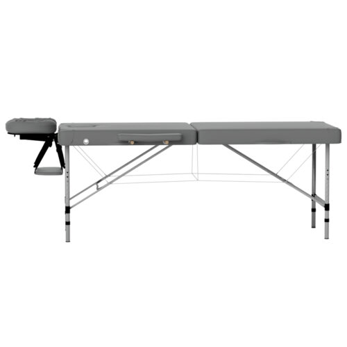 Zenses Massage Table 55cm Portable 2 Fold Aluminium Beauty Bed Grey - Image 4