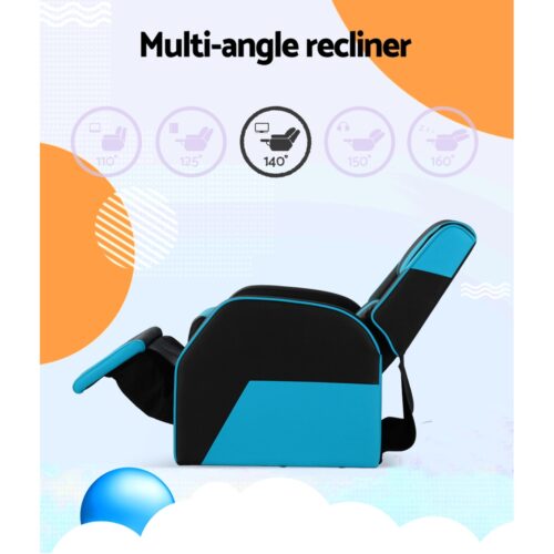 Keezi Kids Recliner Chair PU Leather Gaming Sofa Lounge Couch Children Armchair - Image 4