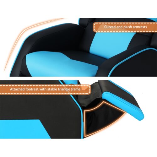 Keezi Kids Recliner Chair PU Leather Gaming Sofa Lounge Couch Children Armchair - Image 6