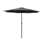 Instahut 2.7m Outdoor Umbrella w/ Base Pole Stand Garden Beach Black