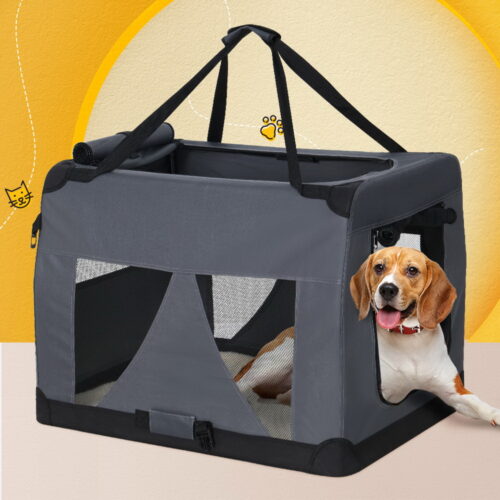i.Pet Pet Carrier Soft Crate Dog Cat Travel 121x80CM Portable Foldable Car 4XL - Image 9