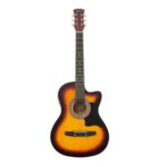 Karrera 38in Pro Cutaway Acoustic Guitar with Carry Bag  Sun Burst
