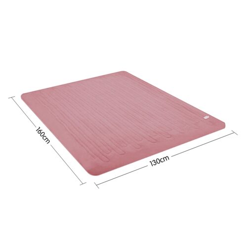 Laura Hill Heated Electric Blanket Throw Rug Coral Warm Fleece Pink - Image 3