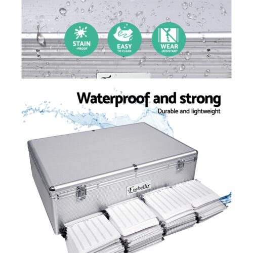 Embellir CD Case DVD Cases Storage Box 1000 Discs Aluminium Case DVD Folders - Image 12