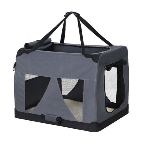 i.Pet Pet Carrier Soft Crate Dog Cat Travel 82x58CM Portable Foldable Car XL - Image 2