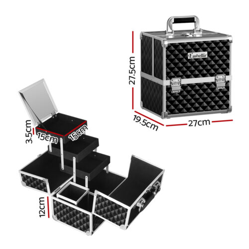 Embellir Makeup Case Beauty Organiser Bag Travel Large Cosmetic Storage Portable - Image 3