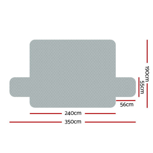 Artiss Sofa Cover Couch Covers 4 Seater 100% Water Resistant Grey - Image 3
