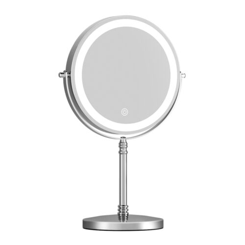 Embellir Makeup Mirror 20x20cm 10X Magnifying with LED Light Rotation Tabletop - Image 2