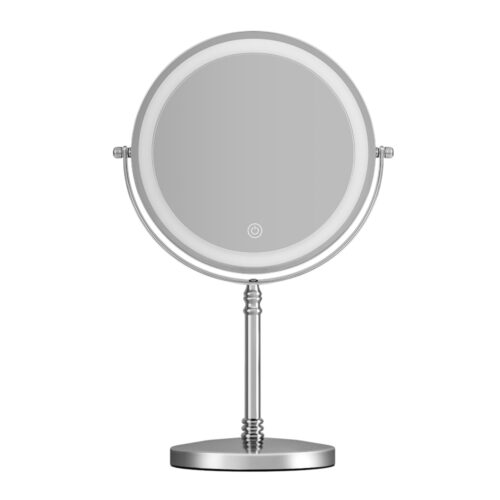 Embellir Makeup Mirror 20x20cm 10X Magnifying with LED Light Rotation Tabletop - Image 4