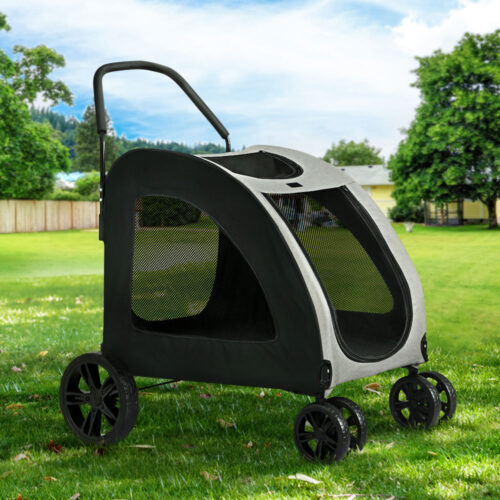 i.Pet Pet Stroller Dog Pram Large Carrier Cat Travel Foldable Strollers 4 Wheels Trolley - Image 9