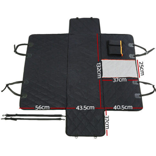 i.Pet Pet Car Seat Cover Dog Protector Hammock Back Waterproof Belt Non Slip Mat - Image 3