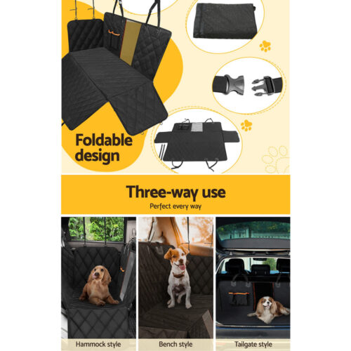 i.Pet Pet Car Seat Cover Dog Protector Hammock Back Waterproof Belt Non Slip Mat - Image 7
