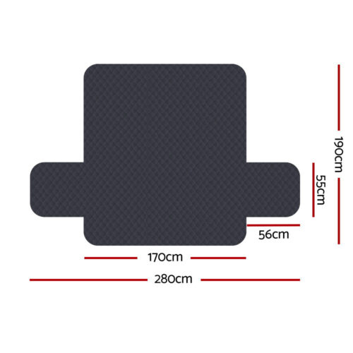 Artiss Sofa Cover Couch Covers 3 Seater 100% Water Resistant Dark Grey - Image 3
