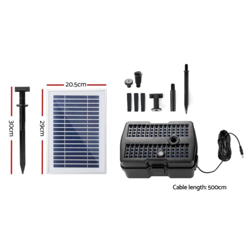 Gardeon Solar Pond Pump with Filter Box 4.6FT - Image 3
